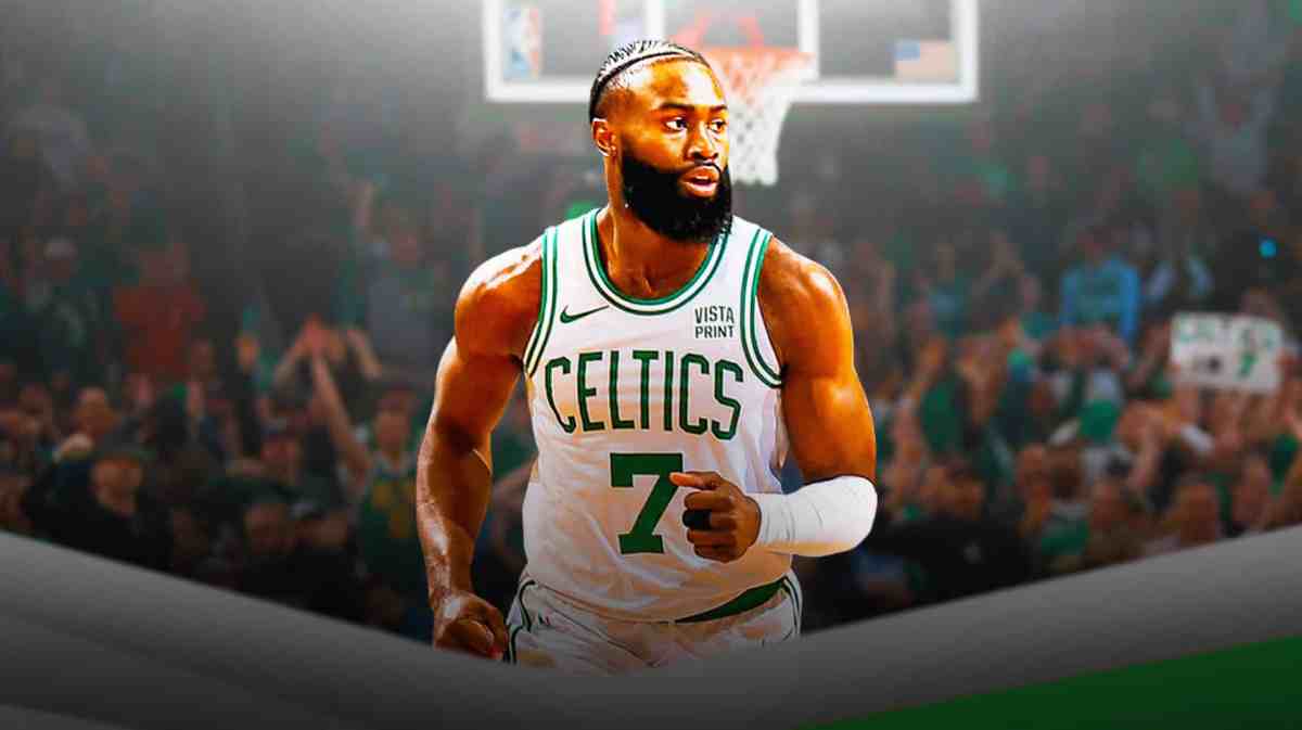 Jaylen Brown, Celtics, Pacers, Celtics Pacers, Eastern Conference Finals, Jaylen Brown with Celtics arena in the background