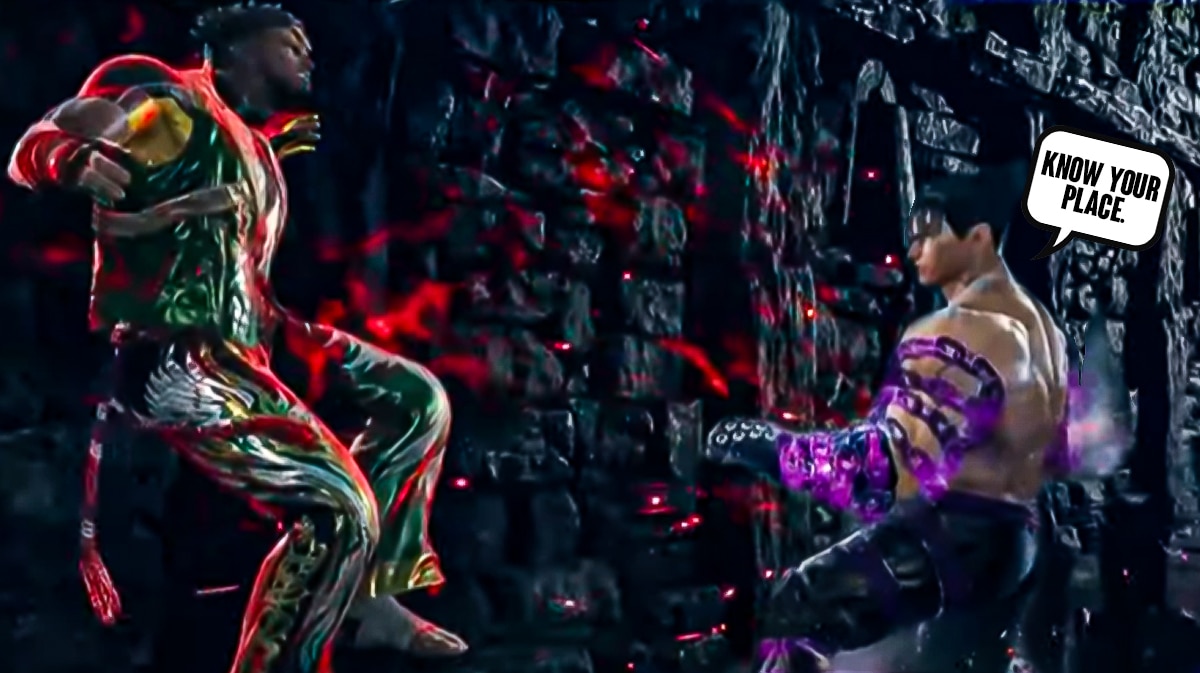 Jin dethroning Eddy in a Tekken 8 Patch 1.04 match. Jin tells Eddy to know his place.