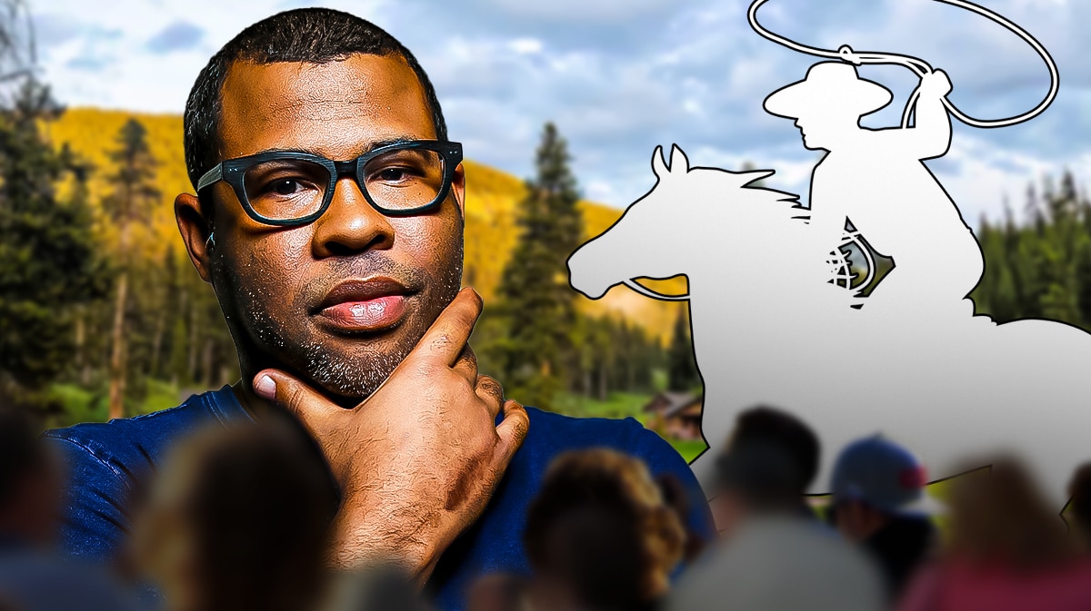 Jordan Peele, cowboy on horse silhouette