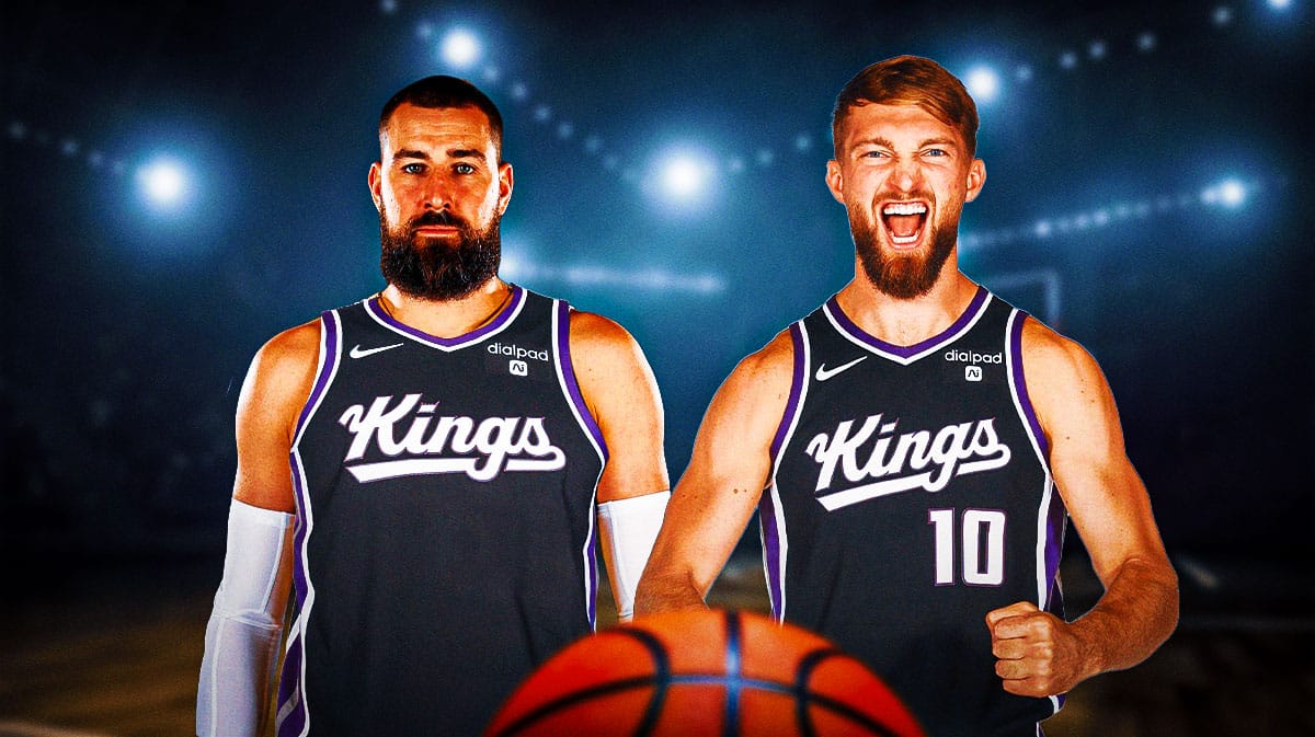 Jonas Valanciunas and Kings' Domantas Sabonis