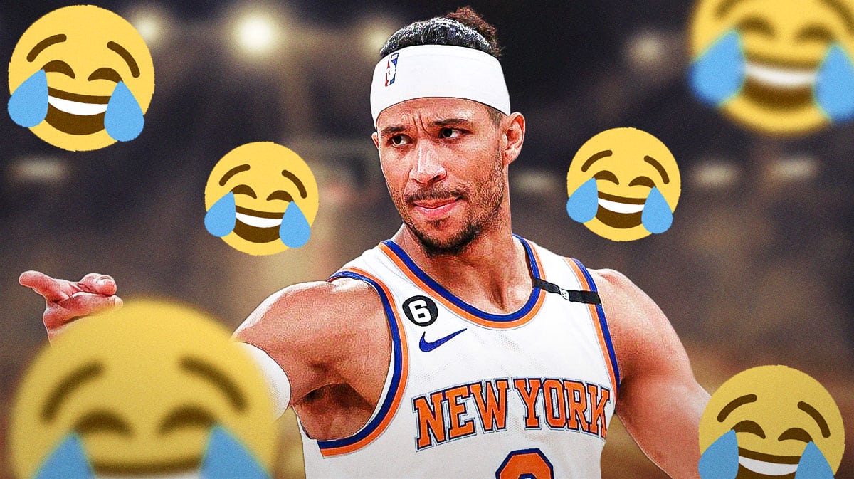 Josh Hart, cry laughing emojis around him