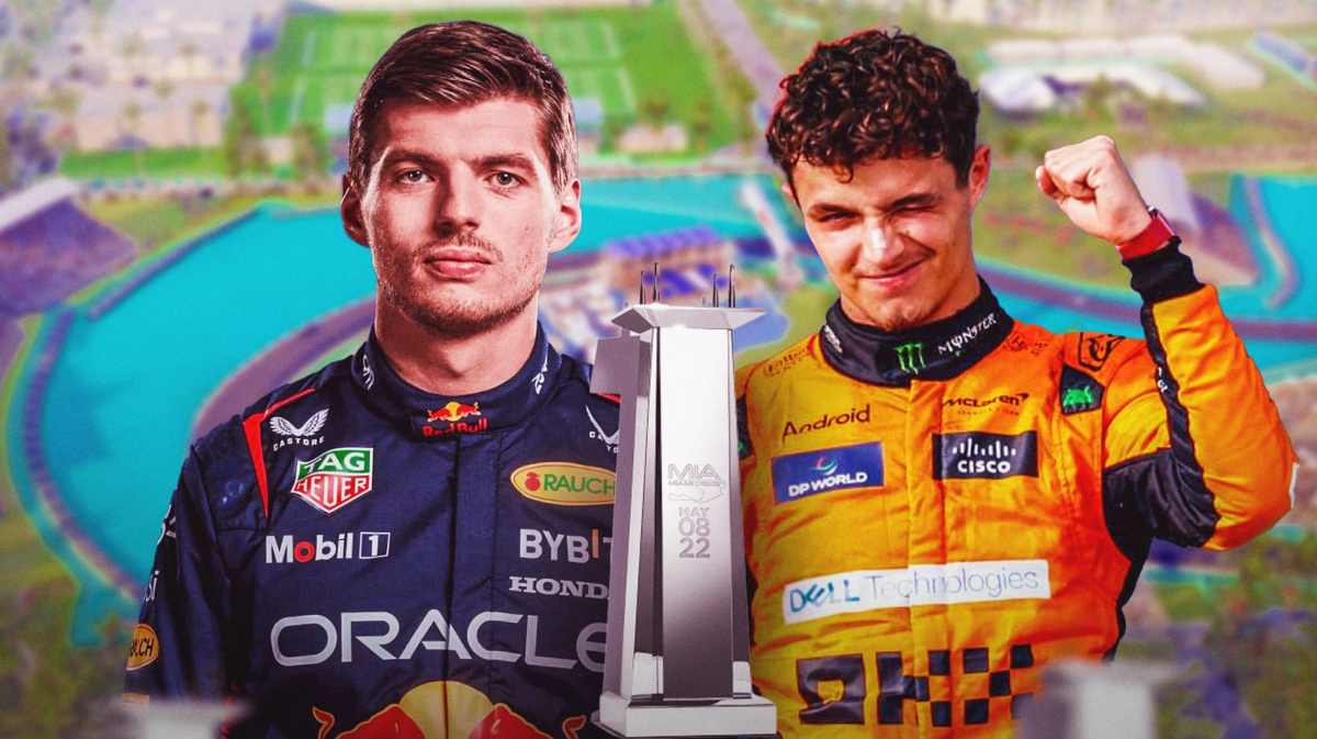 McLaren Lando Norris after Formula 1 Miami Grand Prix win over Max Verstappen