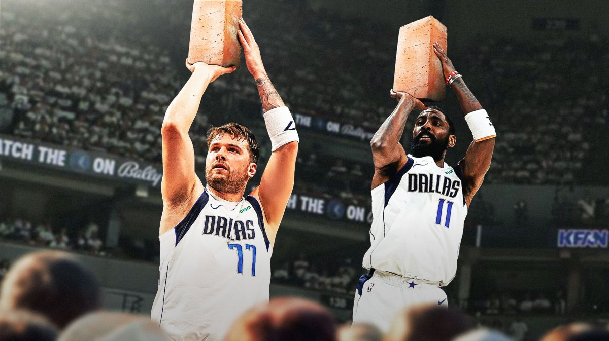 Mavericks' Kyrie Irving and Luka Doncic shooting bricks