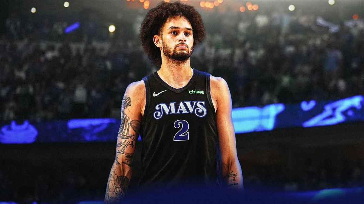 Mavericks' Dereck Lively II looking serious.