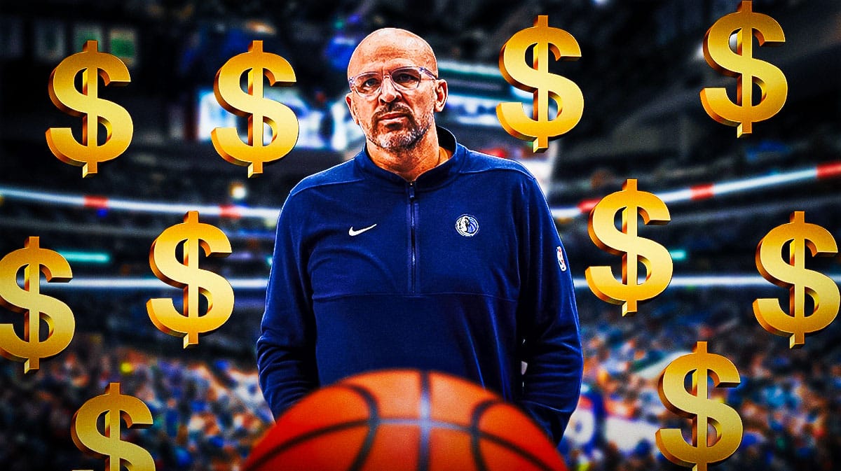 Mavericks' Jason Kidd with dollar signs all around him.