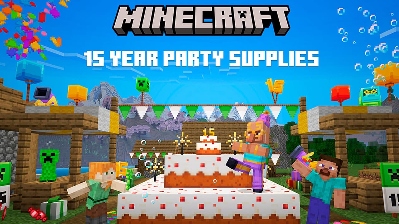 Minecraft выпускает дополнение Free Party в честь 15-летия