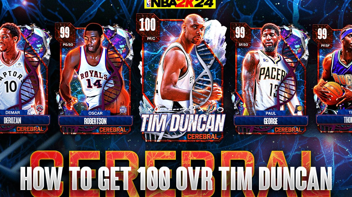 NBA 2K24 добавляет Тима Дункана с ОБЩ 100 в церебральном событии MyTEAM