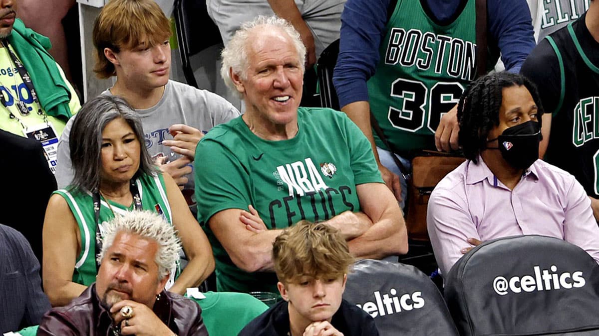 Jun 8, 2022; Boston, Massachusetts, USA; NBA former player Bill Walton looks on during the second quarter in game three of the 2022 NBA Finals between the Golden State Warriors and the Boston Celtics at TD Garden. Mandatory Credit: Winslow Townson-USA TODAY Sports