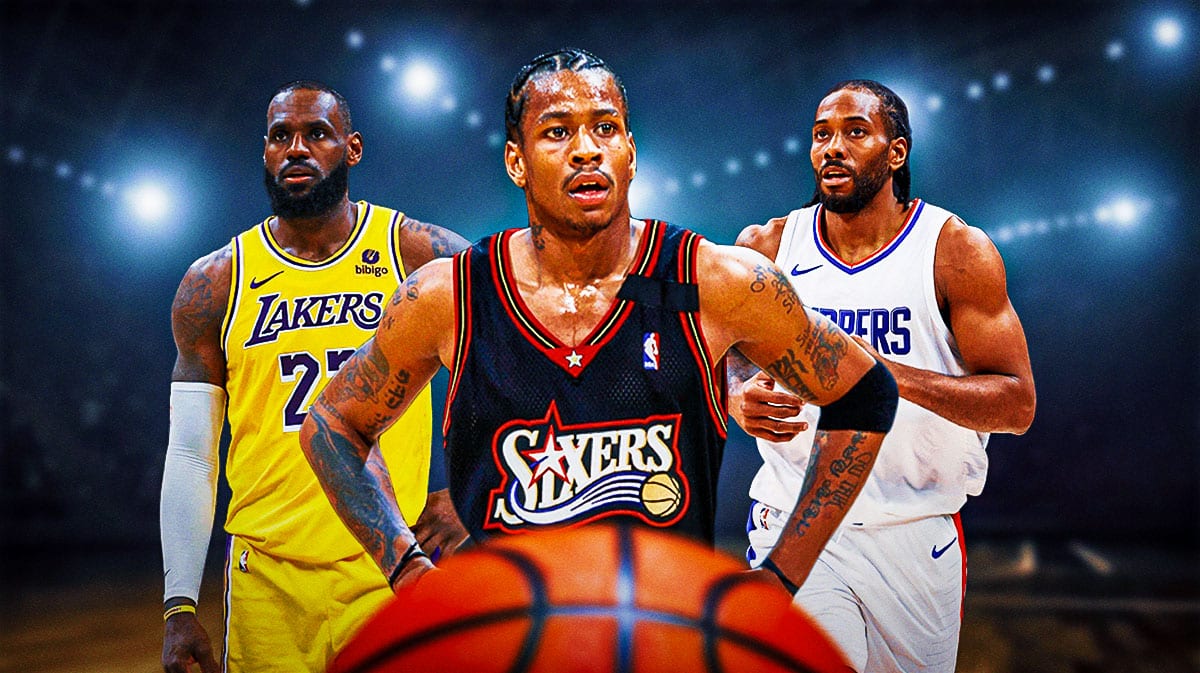 Allen Iverson, Kawhi Leonard and LeBron James