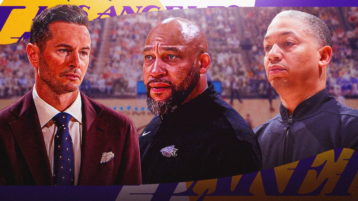 Lakers LeBron James head honcho Darvin Ham with JJ Redick and Ty Lue