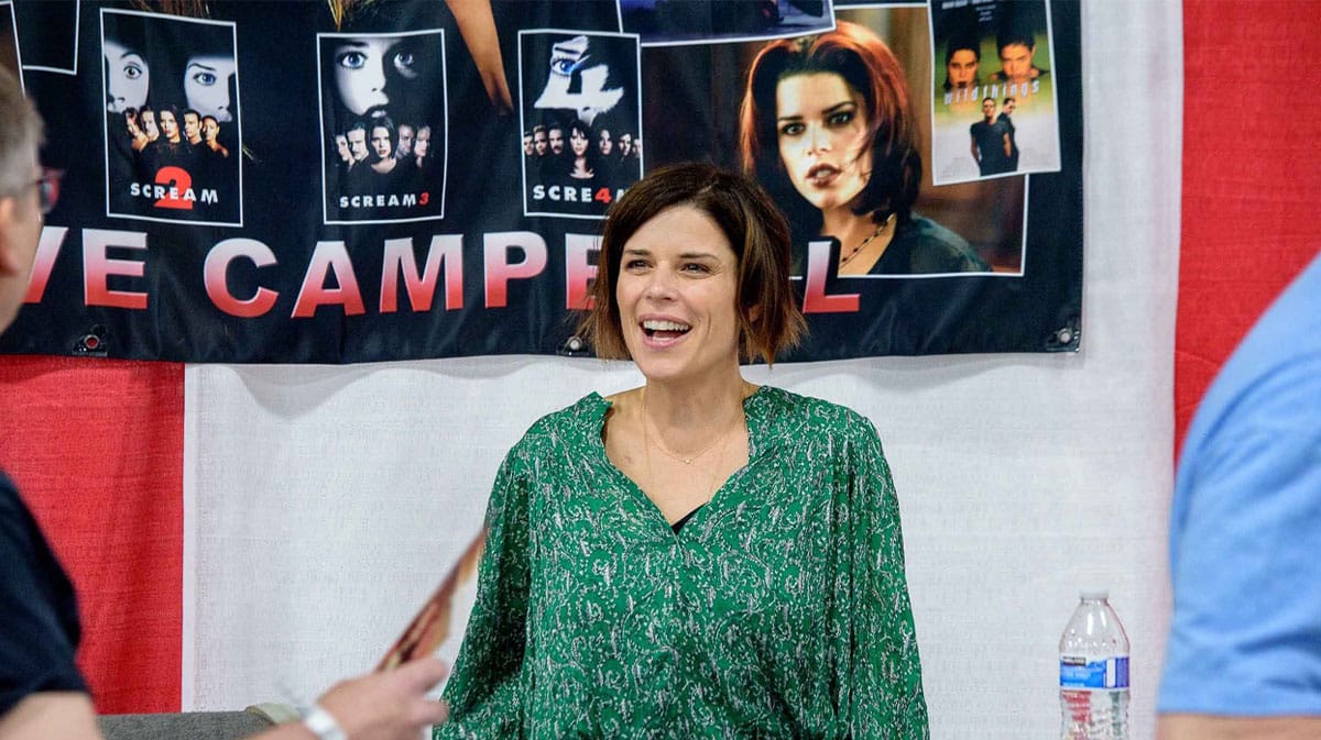 Neve Campbell at Motor City Comic Con in 2019.