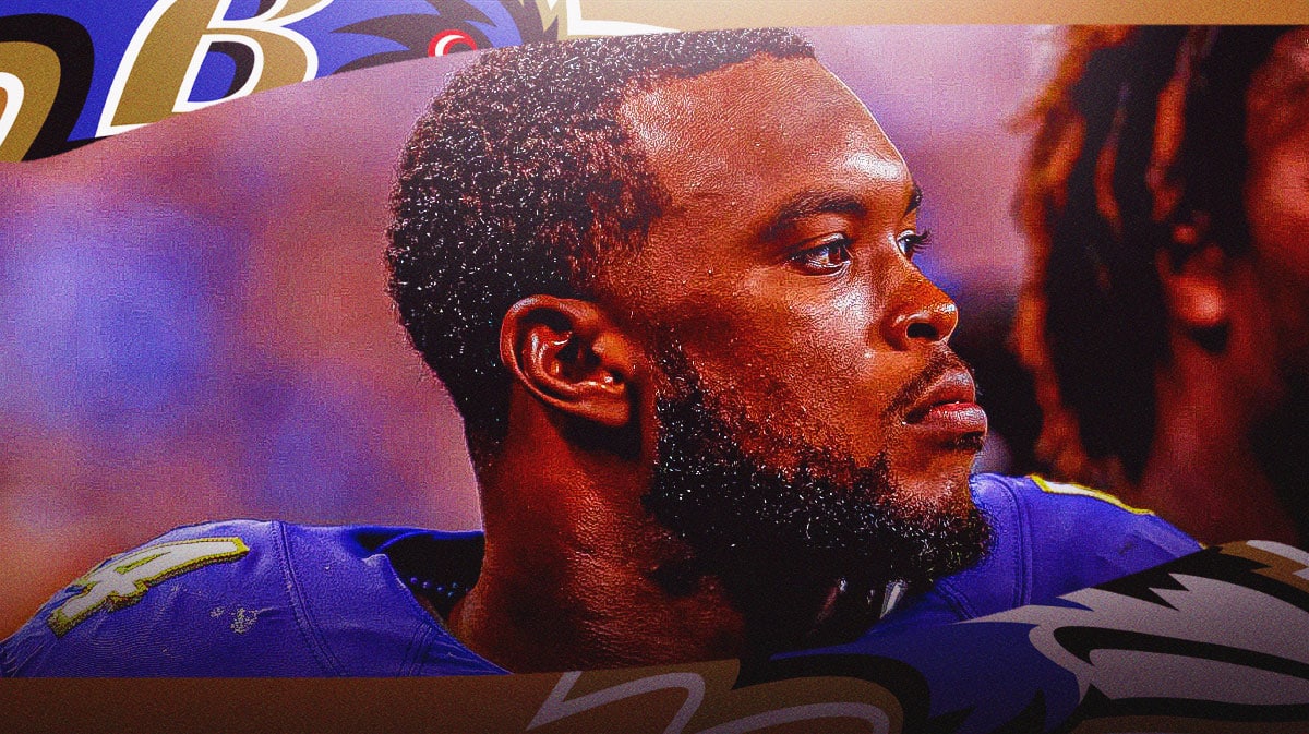 Former player and now Ravens defensive coordinator Zach Orr in front of M&T Bank Stadium.