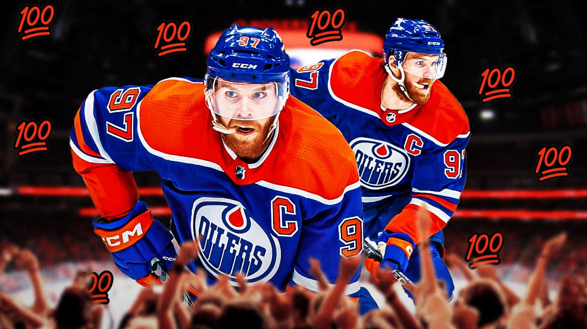 Edmonton Oilers star Connor McDavid with 💯 emoji