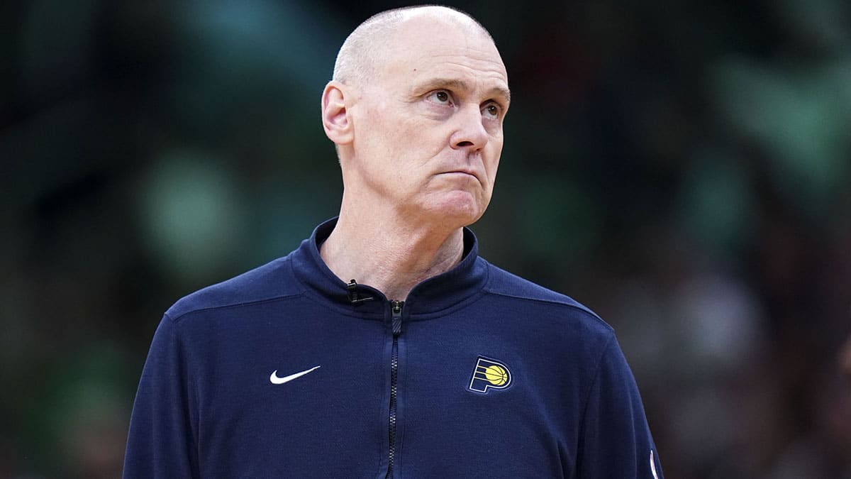 Indiana Pacers head coach Rick Carlisle watches from the sideline as they take on the Boston Celtics during game one of the eastern conference finals for the 2024 NBA playoffs at TD Garden.