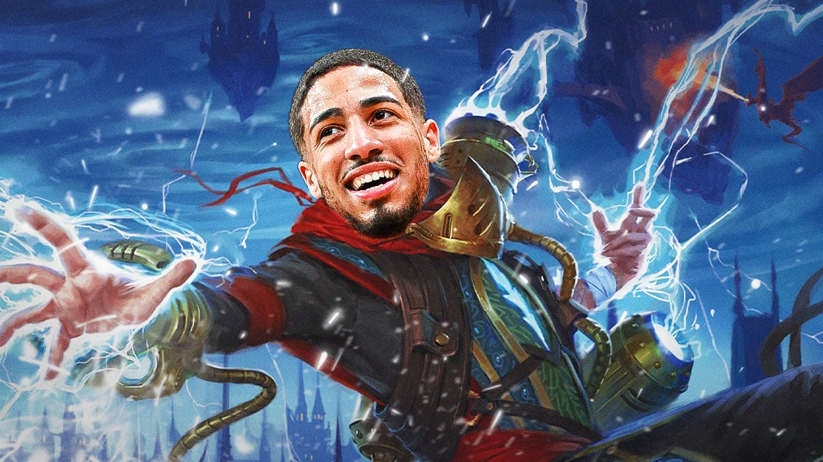 Pacers' Tyrese Haliburton as an MTG wizard
