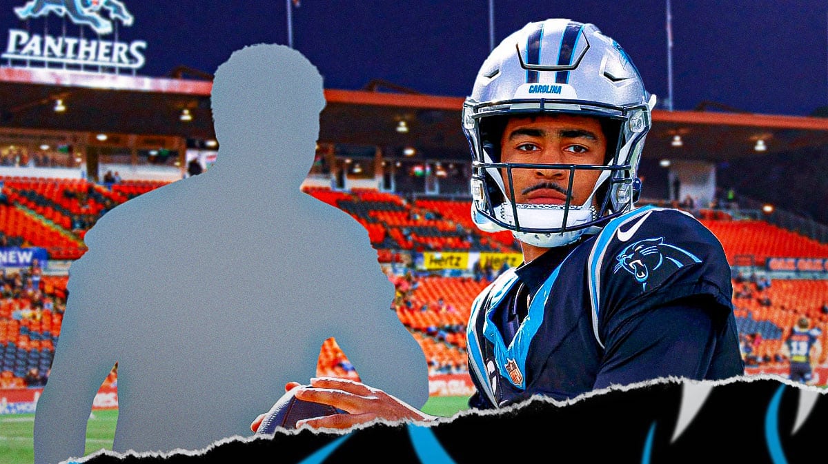 Ja'Tavion Sanders as a silhouette. Bryce Young.