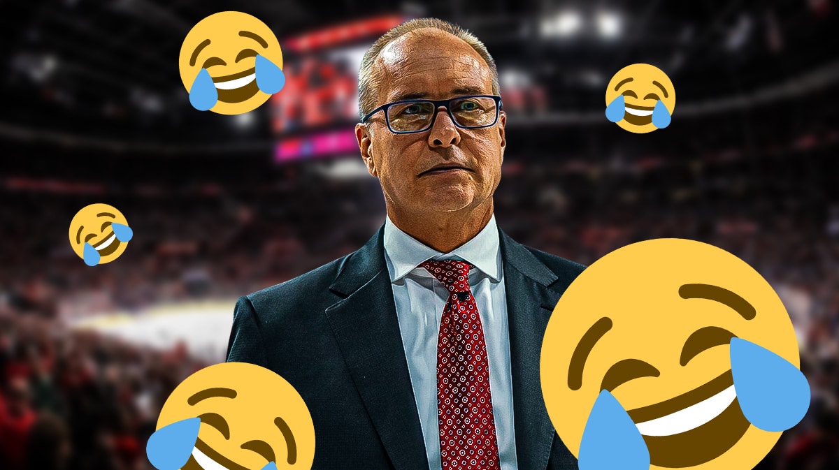 Panthers coach Paul Maurice jokes during Game 2 against the Rangers.