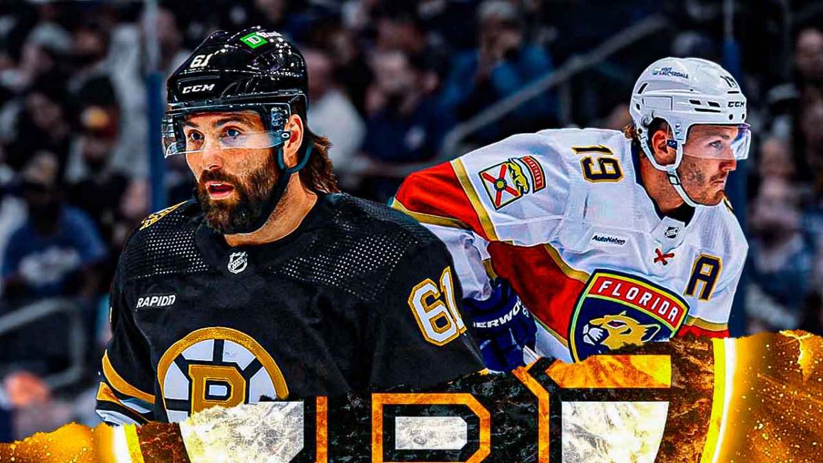 Pat Maroon of the Bruins is not happy with Matthew Tkachuk