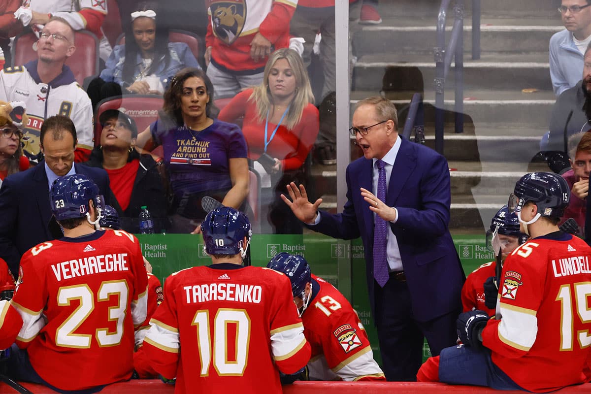 Florida Panthers coach Paul Maurice and his team
