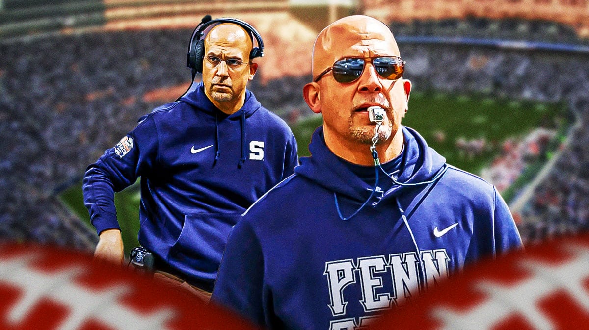 Penn State coach James Franklin looking at Beaver Stadium.