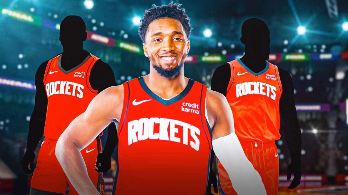 Donovan Mitchell in rockets uniform