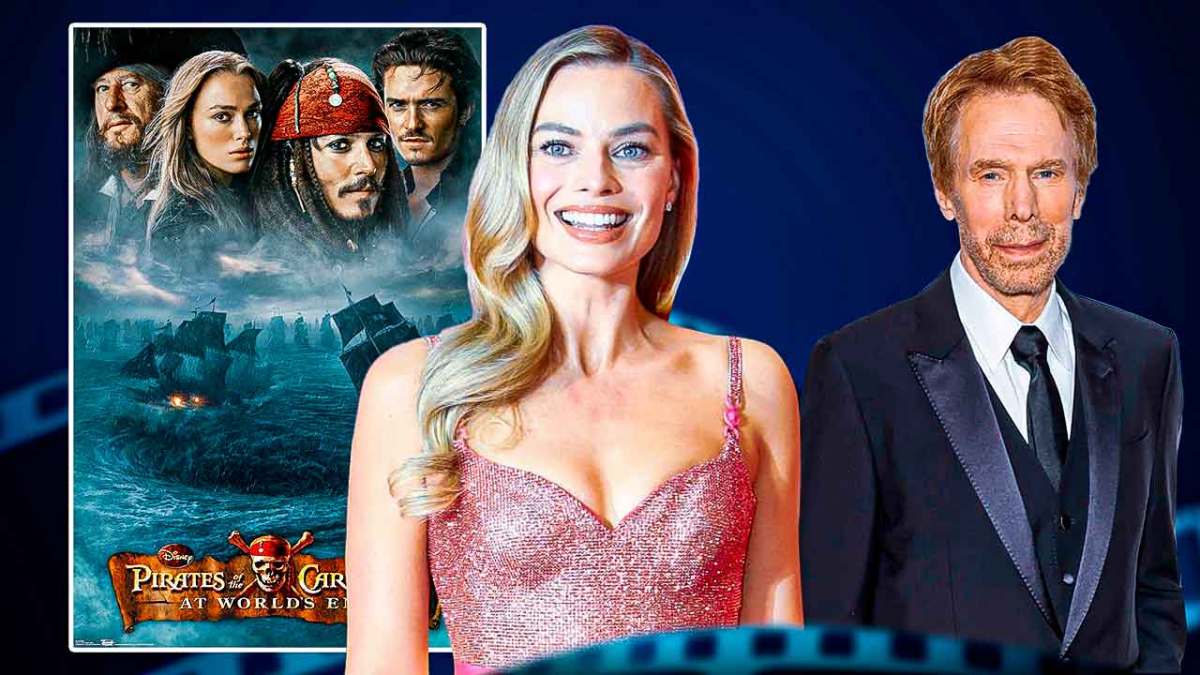 Pirates of the Caribbean poster, Margot Robbie, Jerry Bruckheimer