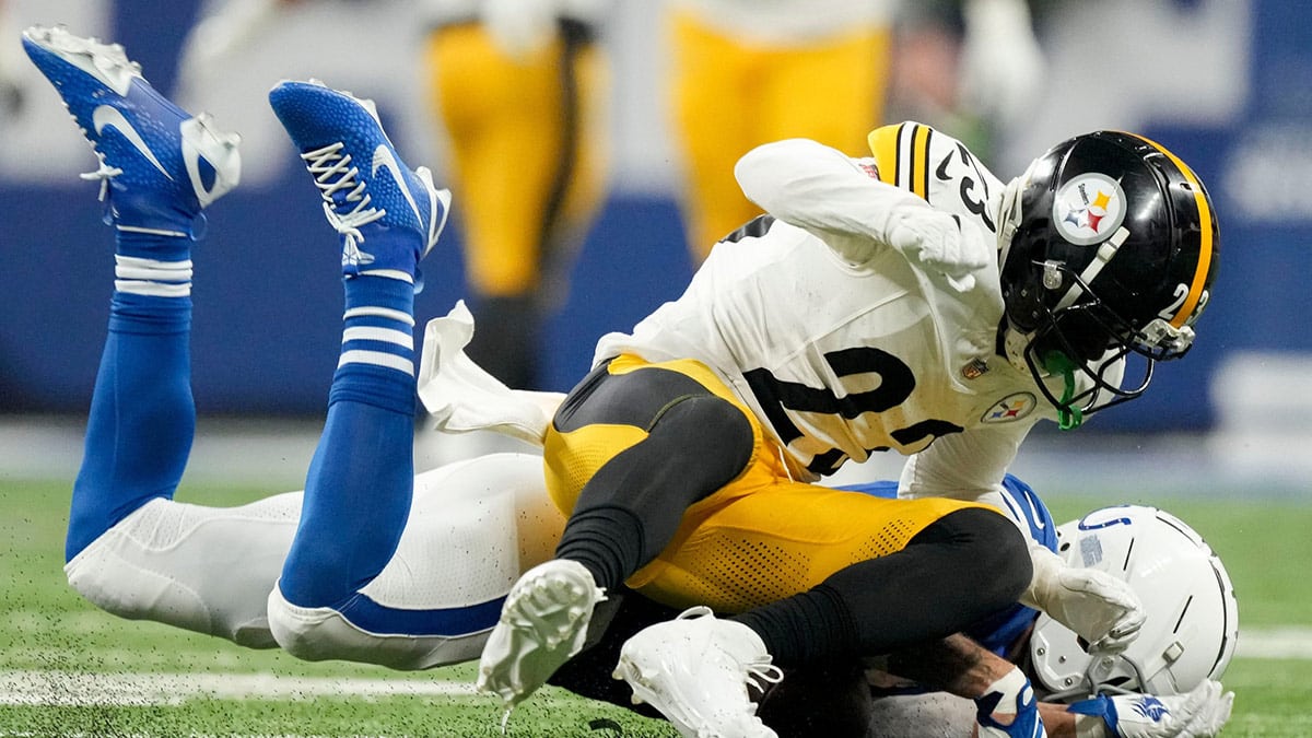 Pittsburgh Steelers safety Damontae Kazee was suspended for a hit on Indianapolis Colts wide receiver Michael Pittman Jr. on Saturday.