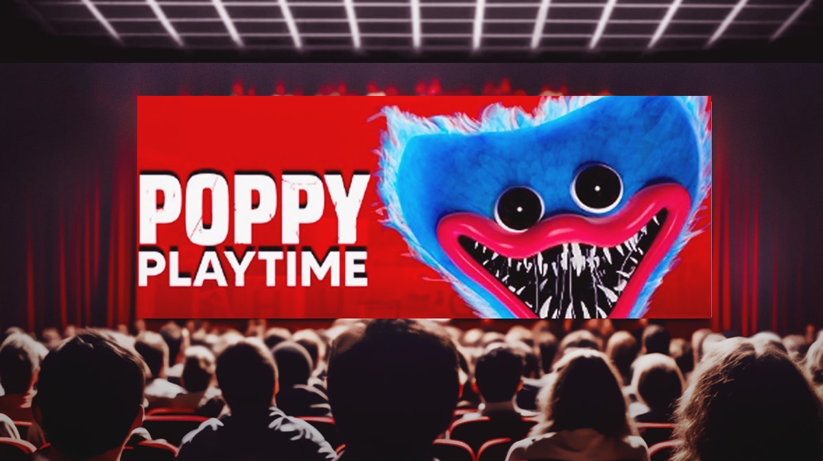Poppy Playtime inside a cinema screen