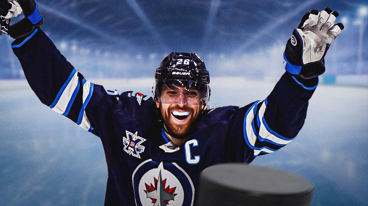 New York Rangers forward Blake Wheeler cheering.