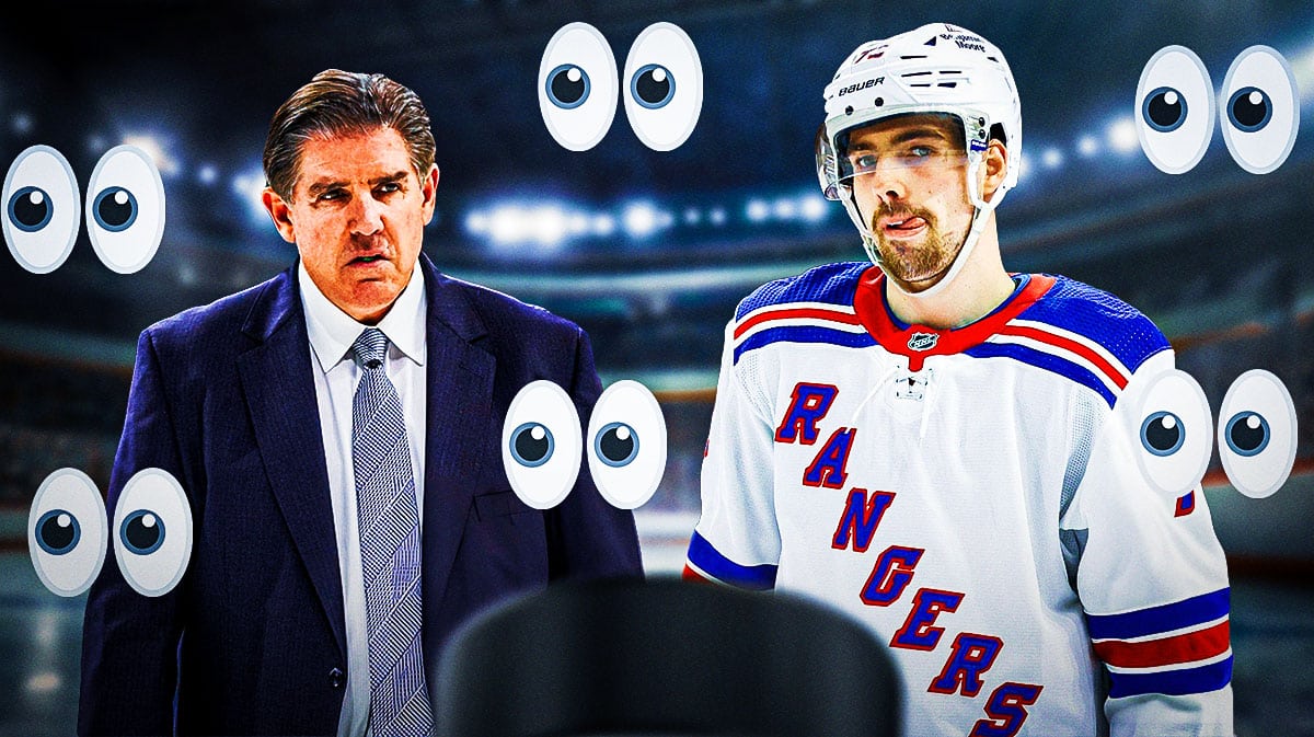 Filip Chytil, Peter Laviolette. Eyeball emojis all around.