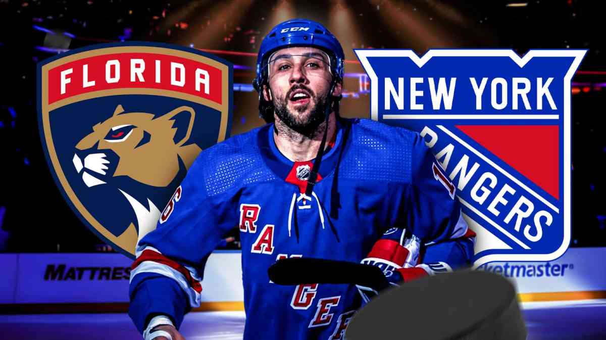 Rangers star Vincent Trocheck scoring against the Panthers.