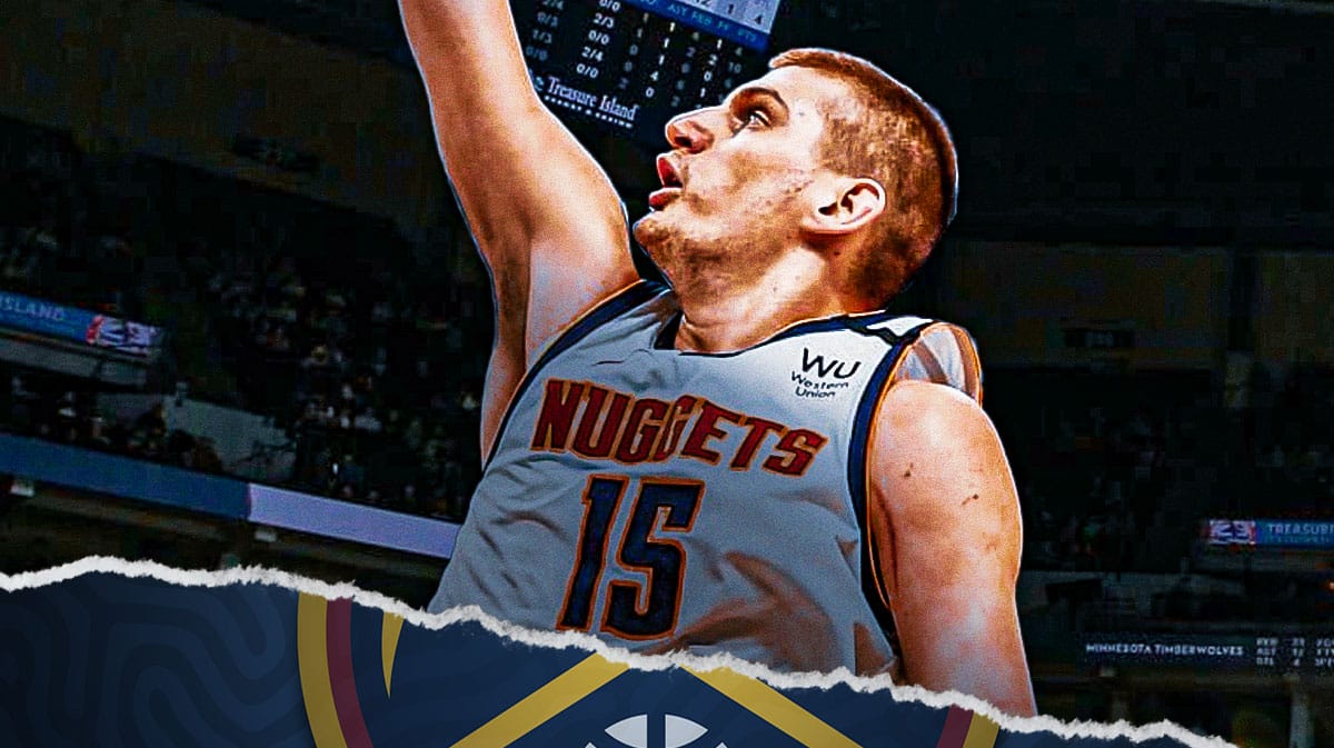 Nikola Jokic dunking.