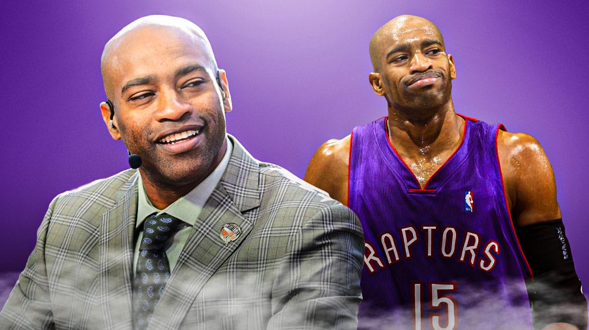 Vince Carter in present day and with the Raptors