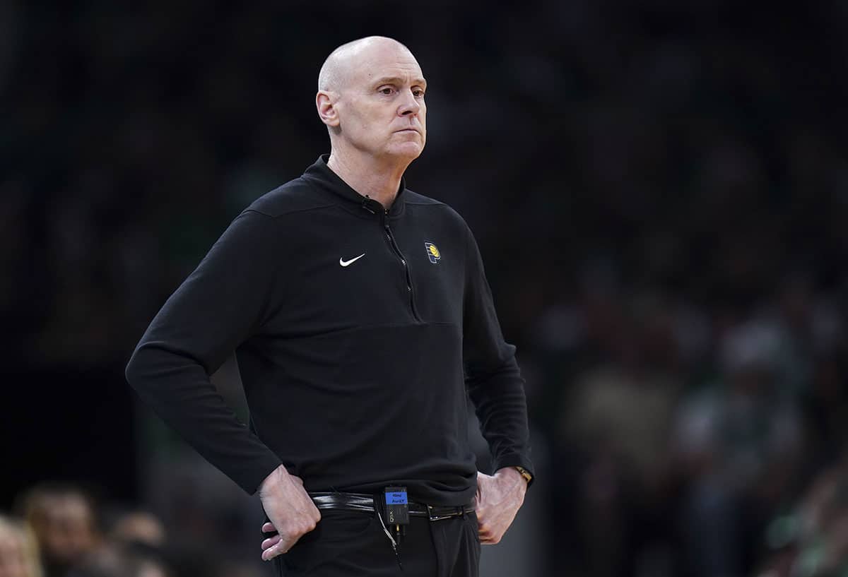 ndiana Pacers head coach Rick Carlisle watches from the sideline as they take on the Boston Celtics during game two of the eastern conference finals for the 2024 NBA playoffs at TD Garden. 