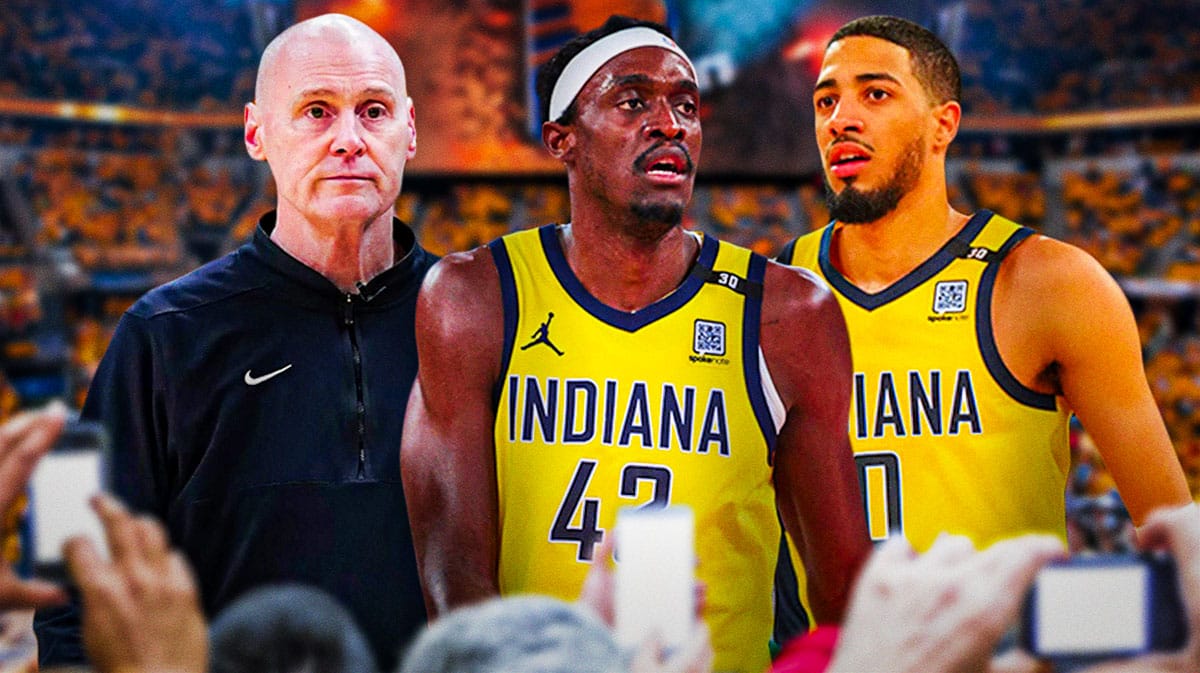 Rick Carlisle, Pascal Siakam and Tyrese Haliburton
