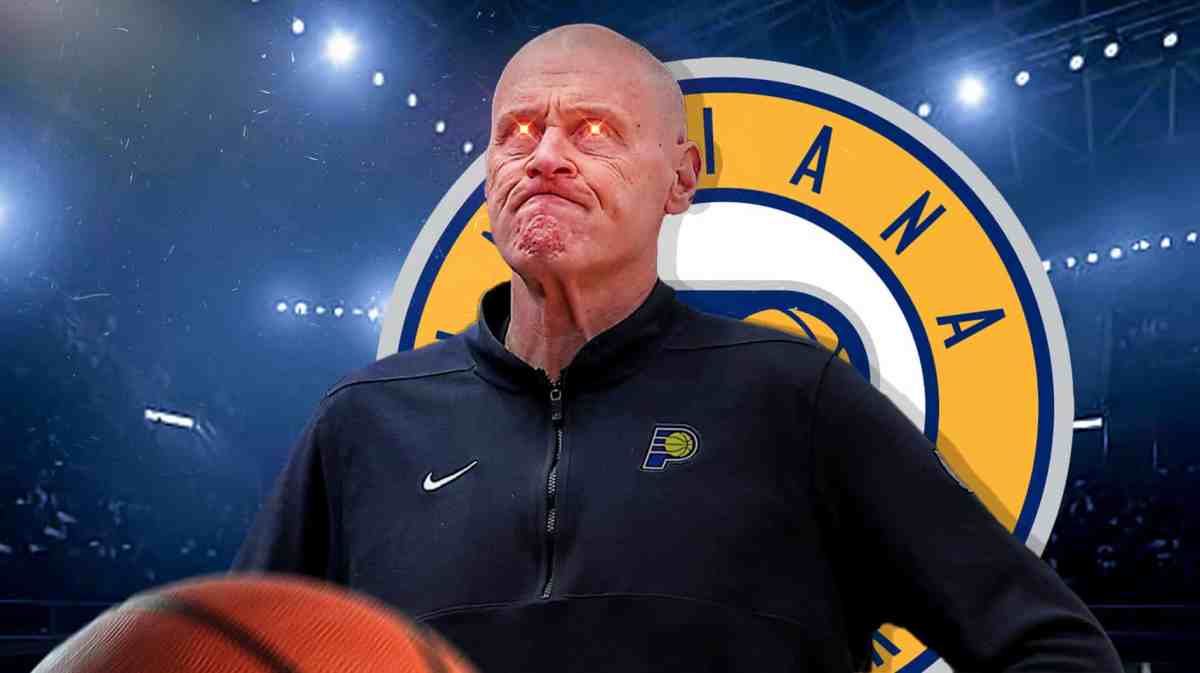 Rick Carlisle (Pacers) looking angry/serious with woke eyes