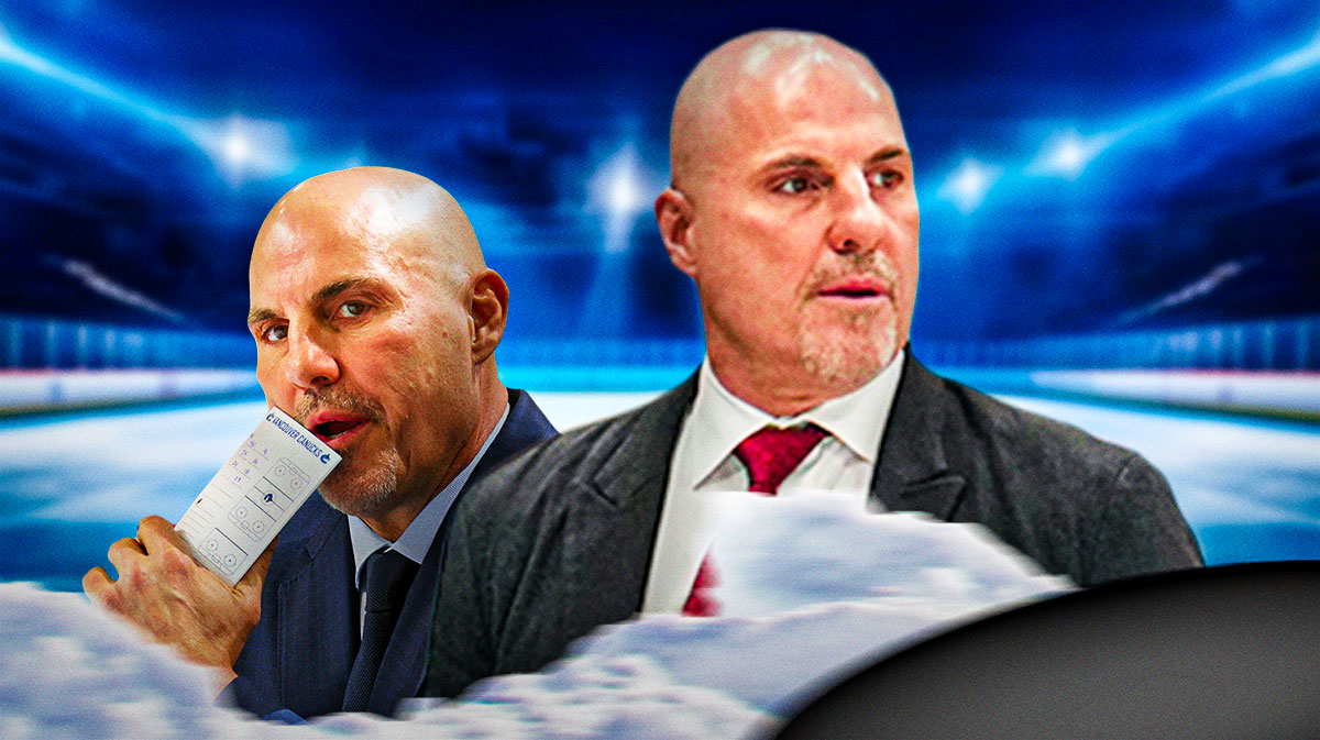 Canucks, Oilers, Rick Tocchet, Canucks Oilers, NHL Playoffs, Rick Tocchet with Canucks arena in the background