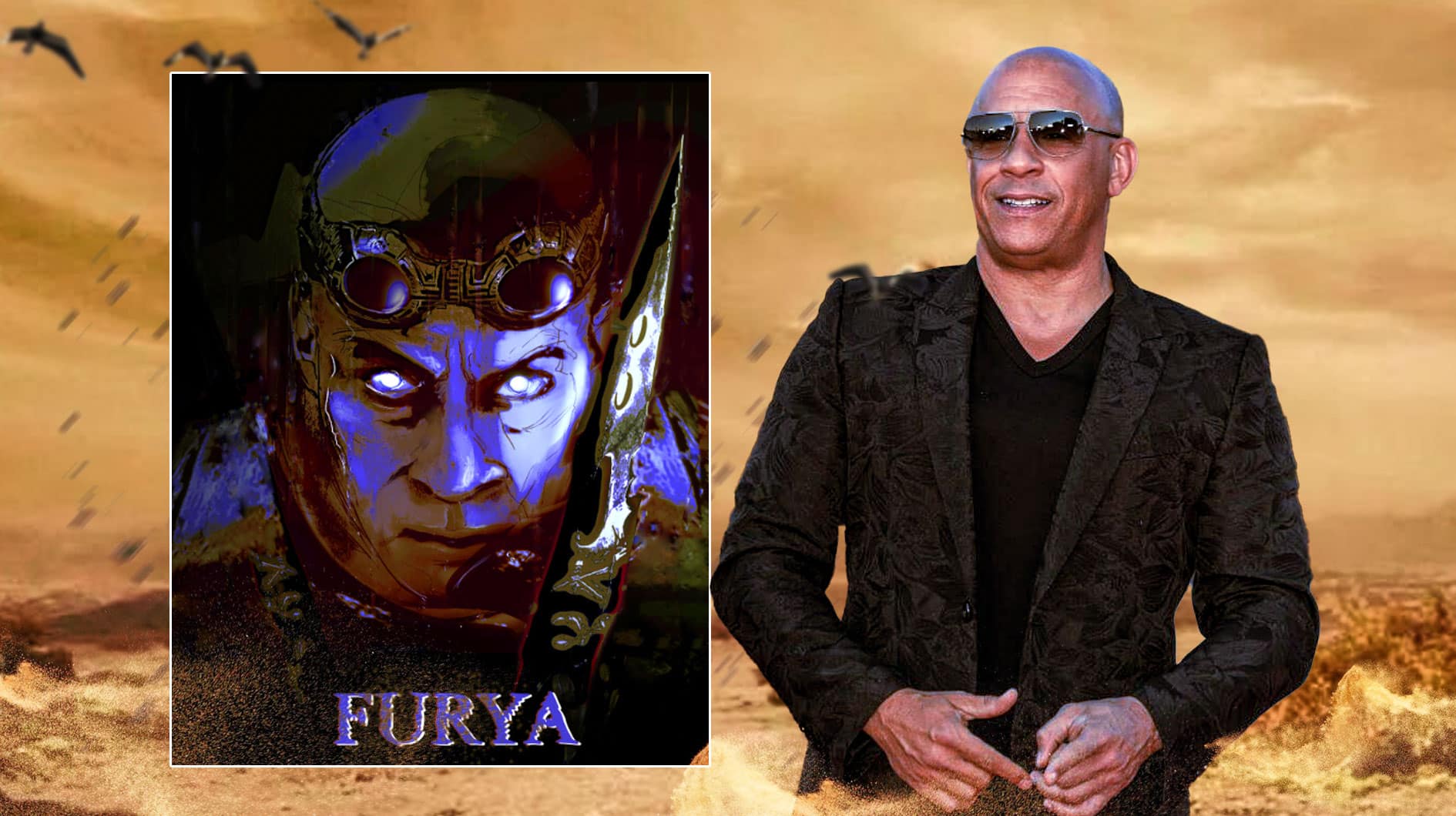 Riddick: Furya poster; Vin Diesel