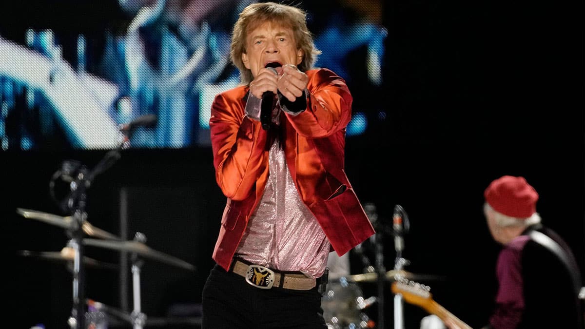 Rolling Stones singer Mick Jagger on the 'Hackney Diamonds' tour on May 7, 2024.