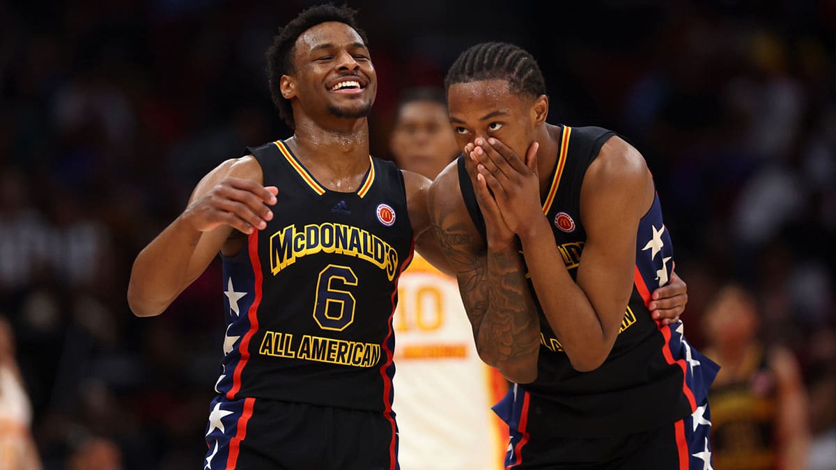 2024 NBA Draft prospects Ron Holland and Bronny James