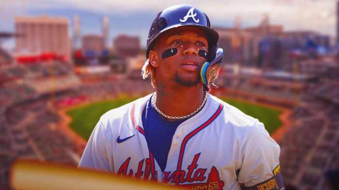 Ronald Acuna Jr. with tears