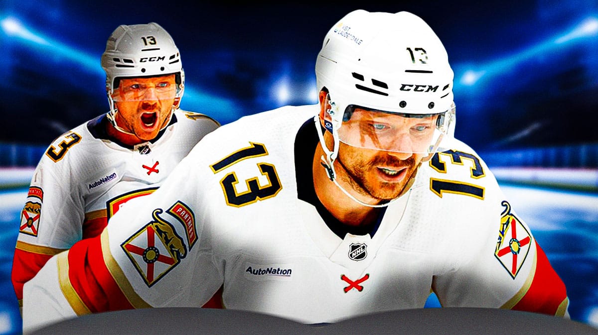 Photo: Sam Reinhart looking serious in action in Panthers jersey