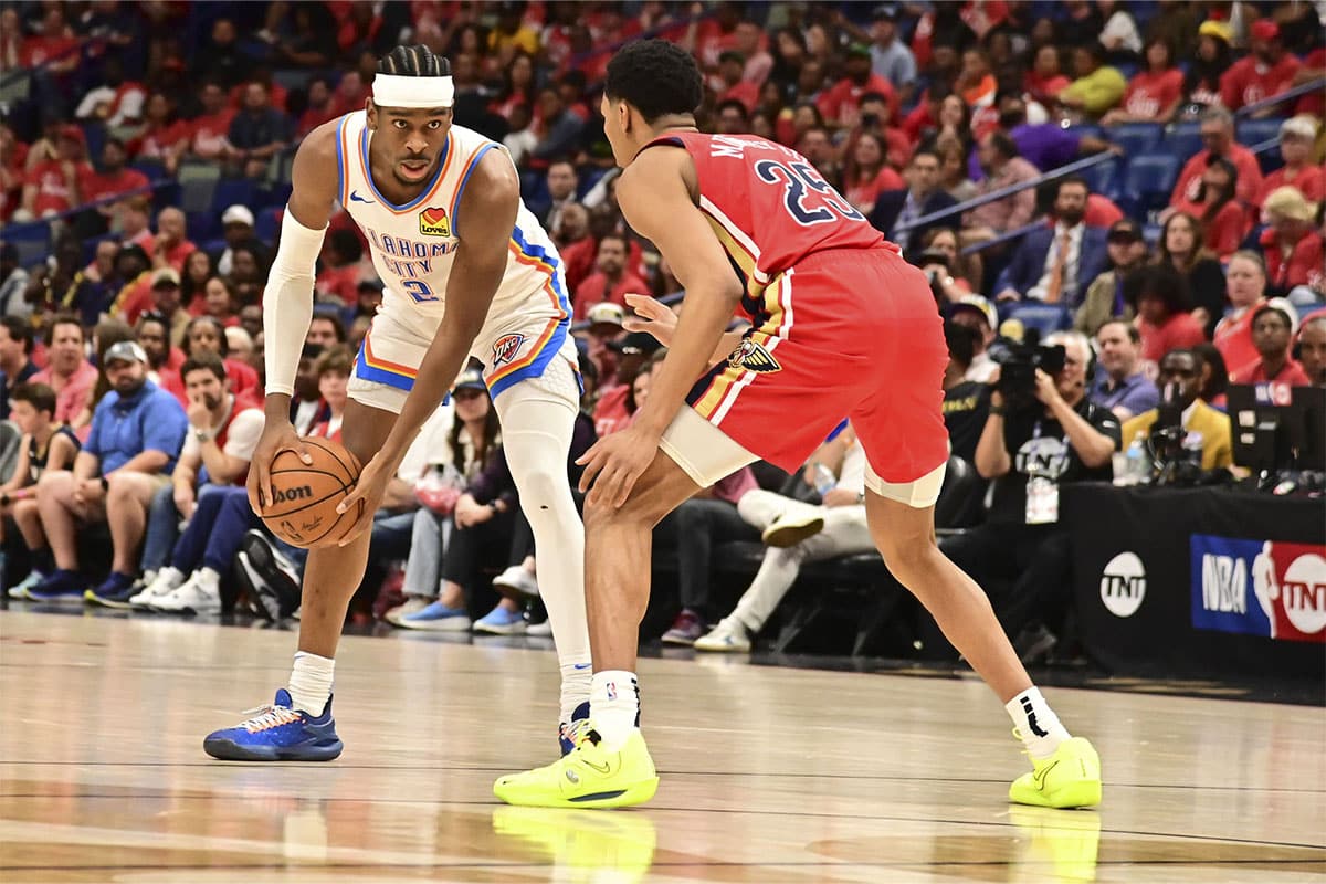 Shai Gilgeous Alexander against Pelicans in the NBA playoffs