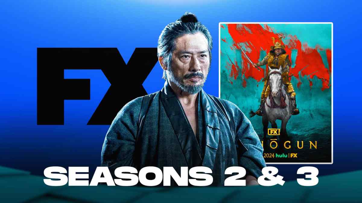 FX logo, Shōgun poster, Hiroyuki Sanada, Season 2 & 3