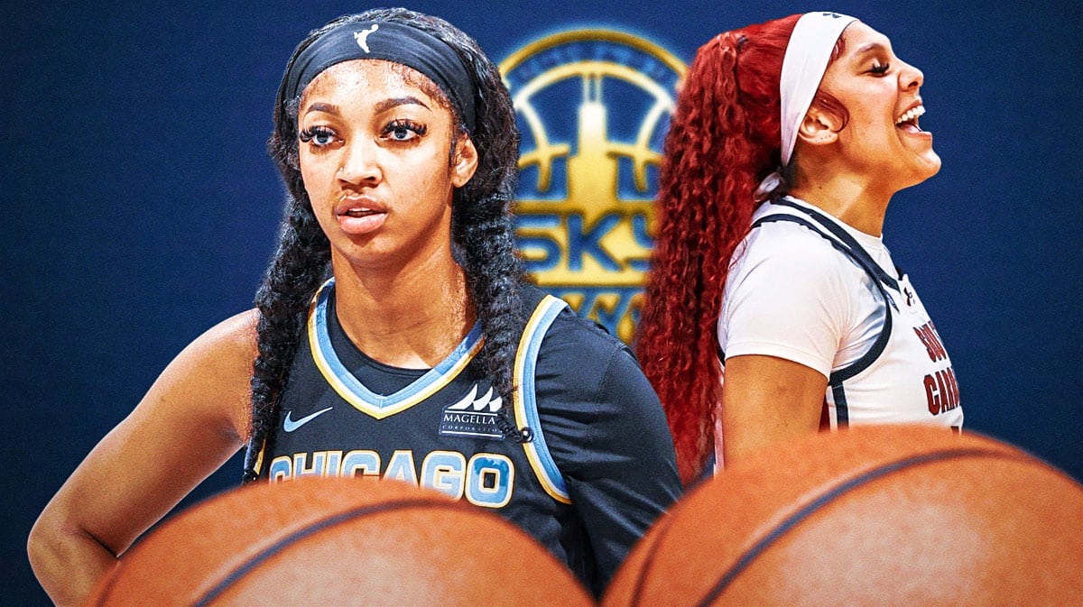 Sky rookies Angel Reese, Kamilla Cardoso look at Lynx players during 2024 WNBA preseason