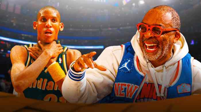 Reggie Miller and Spike Lee showdown.