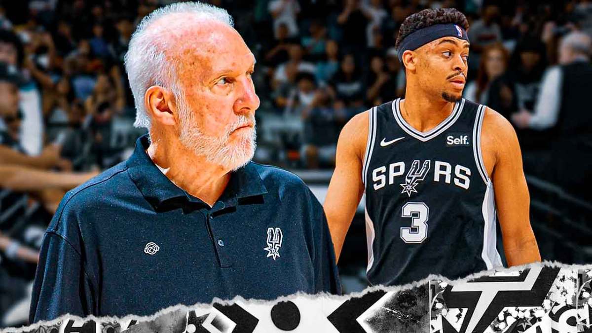 Spurs Gregg Popovich and Keldon Johnson