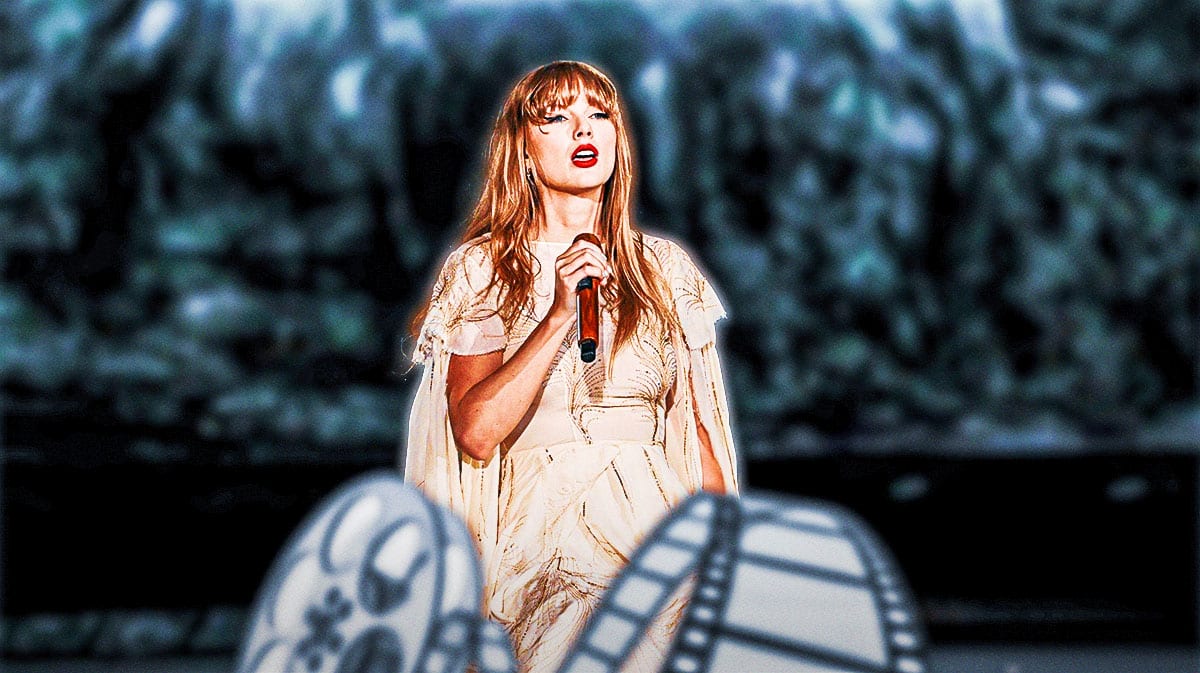 Taylor Swift onstage.