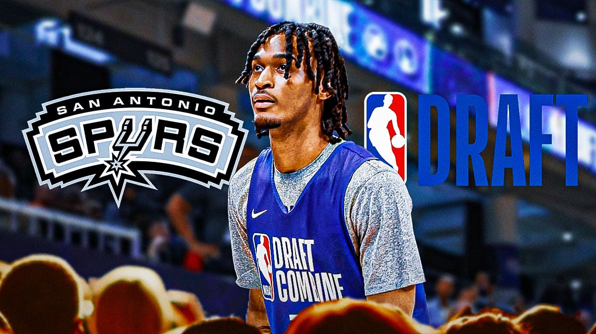 Stephon Castle image, San Antonio Spurs logo, NBA Draft logo