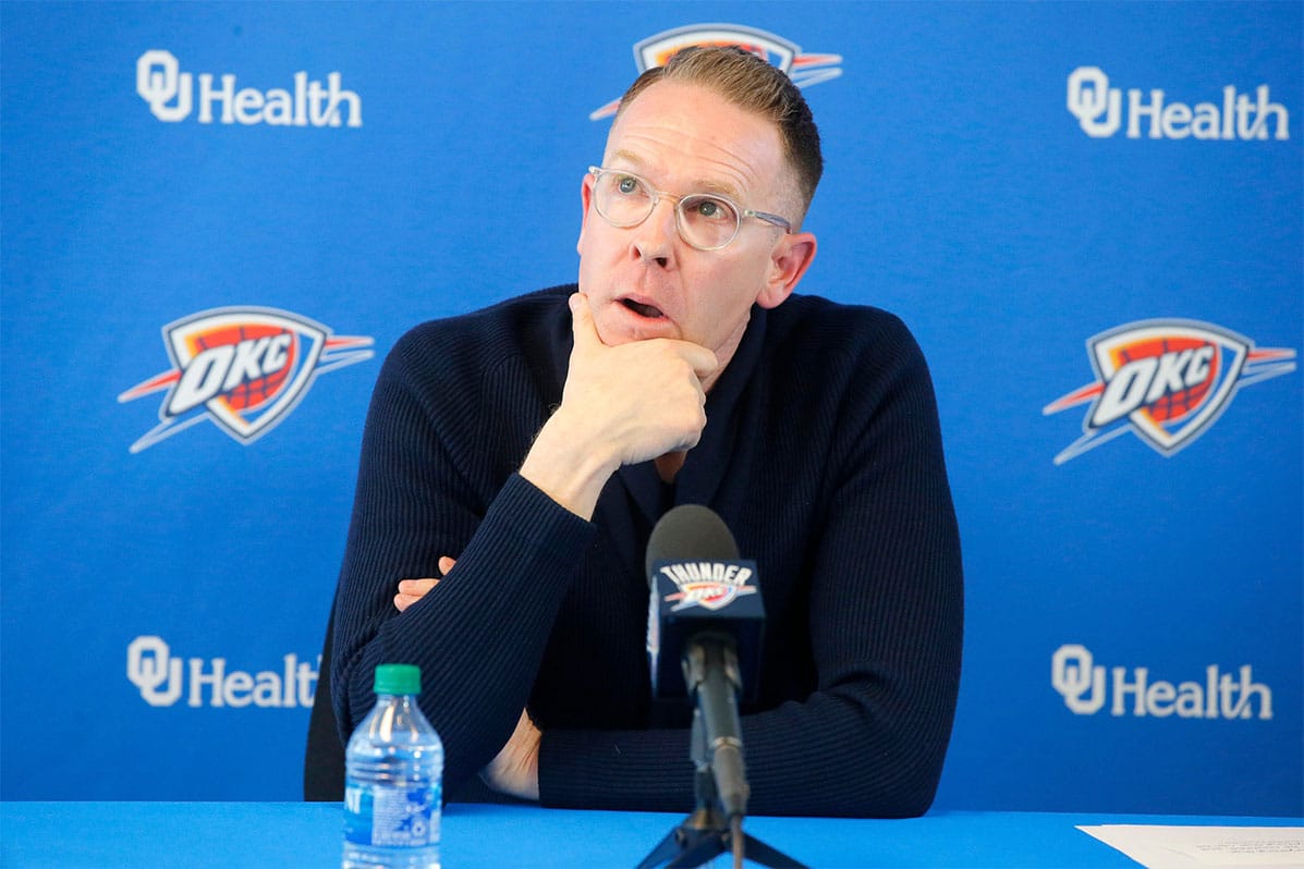 Thunder general manager Sam Presti said \"we ll try to get some more people there for the G League if that s the key.\" jump